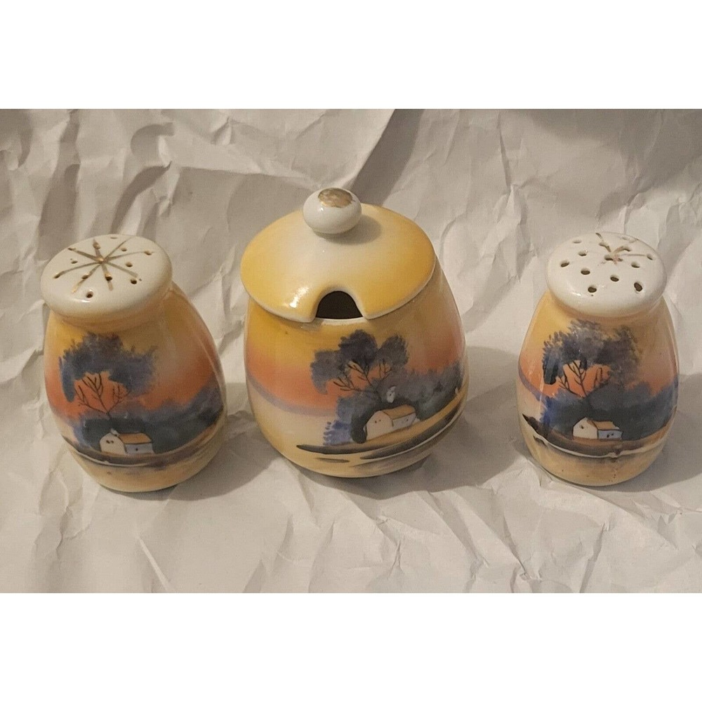 Vintage Porcelain Condiment Set
